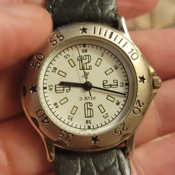 Jacques Farel Network Watch Stainless Back, Leather Strap, Japan Movt - Picture 7 of 10